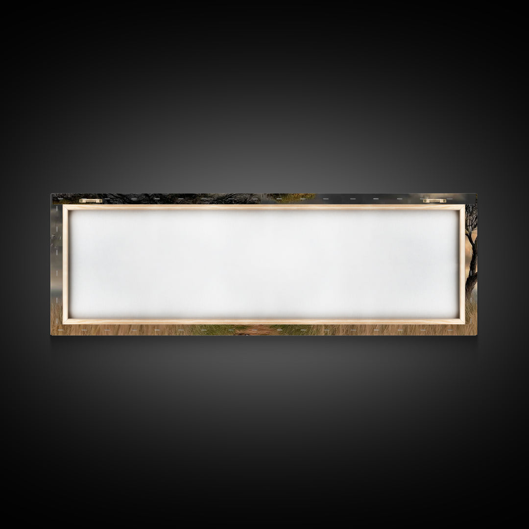 Evening Promise, Framed Canvas Print, Christian Art Canvas, Panoramic Wall Art, Christian Painting, Christmas Wall Art, Jesus Canvas Art