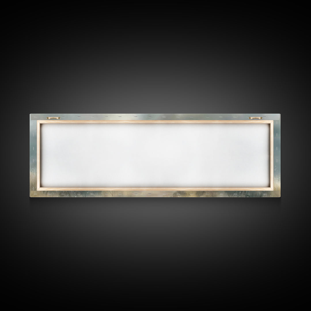 Quiet Flock | Framed Canvas Print | Christian Art Canvas | Panoramic Painting | Christian Wall Art | Christmas Art | Modern Christian Art