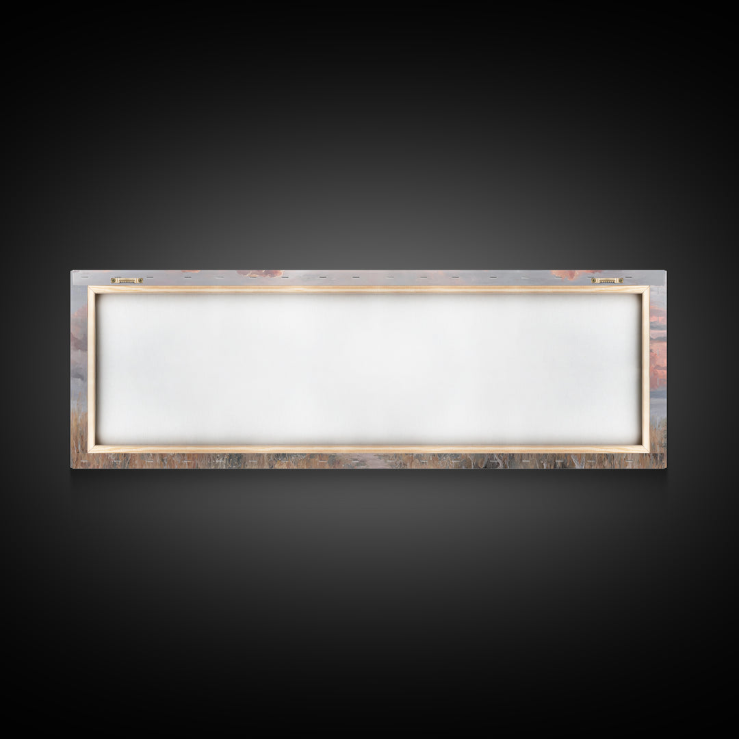 Stormlit Journey, Framed Canvas Print, Christian Wall Art, Panoramic Frame, Christian Art Canvas, Jesus Painting, Christian Christmas Decor