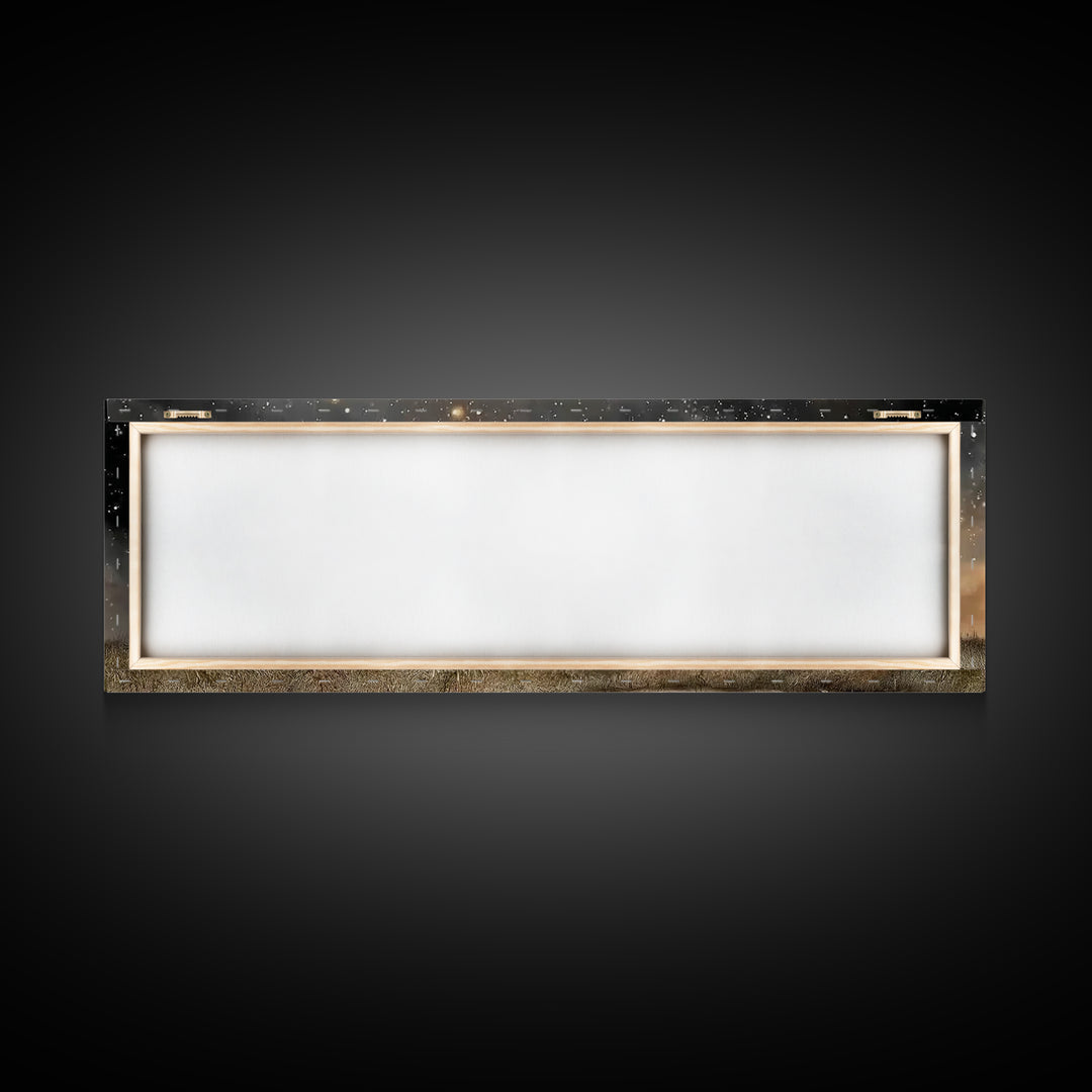 Starfield Prayer – Framed Canvas Print – Panoramic Frame – Christian Art Canvas – Christian Wall Art – Jesus Painting – Christian Christmas