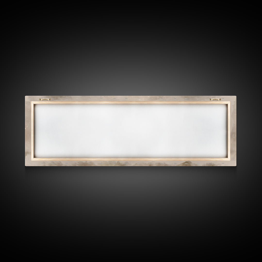 Kneeling Light | Framed Canvas Print | Panoramic Frame | Christian Art Canvas | Jesus Painting | Christian Wall Art | Christian Christmas A