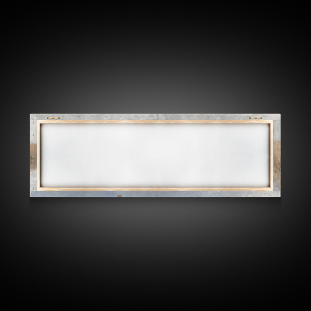 Quiet Shepherd Light - Framed Canvas Print - Panoramic Art - Christian Wall Art - Jesus Painting - Christian Art Canvas - Christmas Art