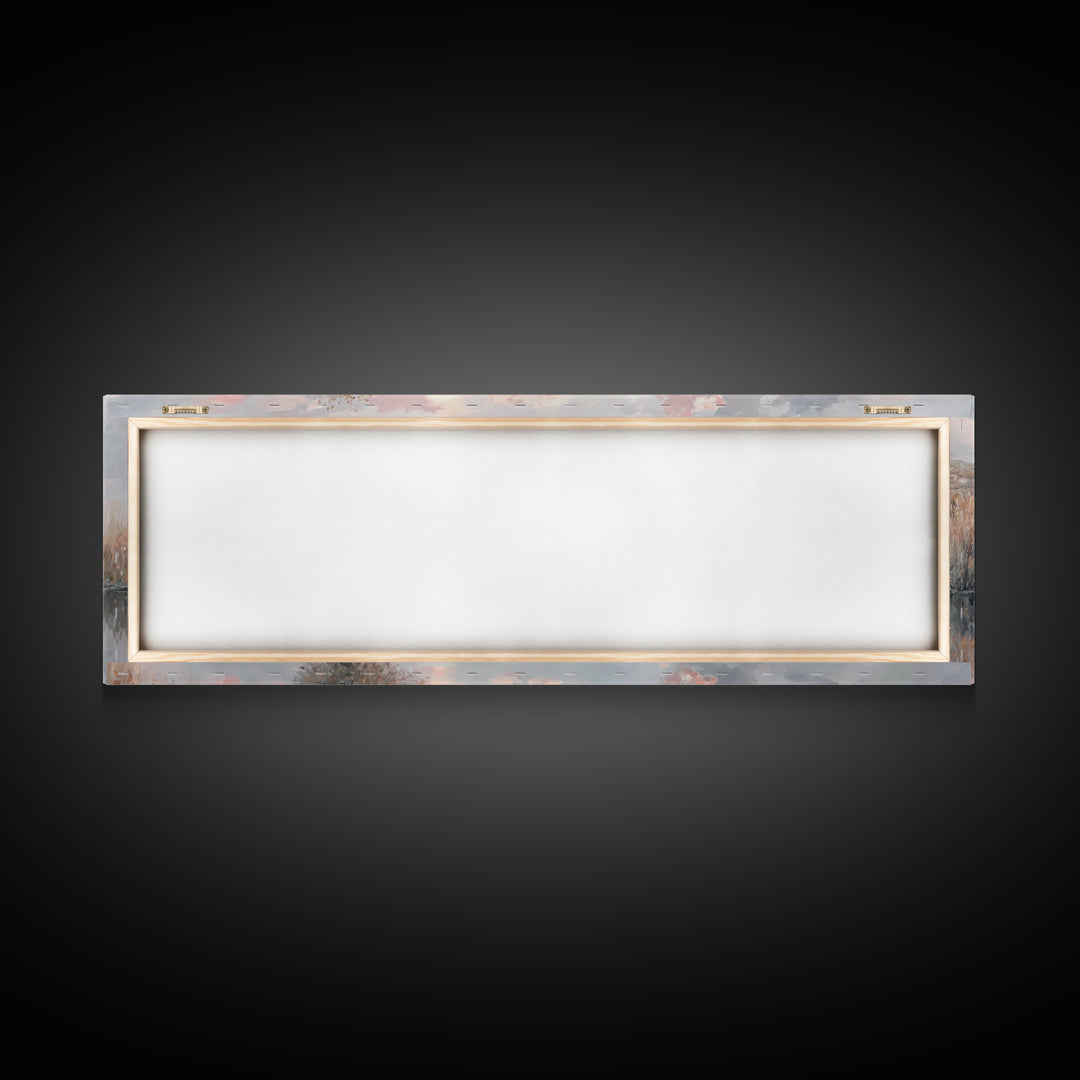 Shepherd’s Quiet Path, Framed Canvas Print, Panoramic Frame, Christian Art Canvas, Large Christian Painting, Jesus Painting, Christmas Wall