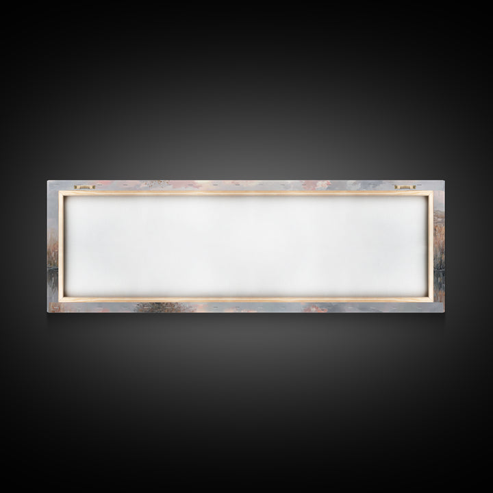 Shepherd’s Quiet Path, Framed Canvas Print, Panoramic Frame, Christian Art Canvas, Large Christian Painting, Jesus Painting, Christmas Wall