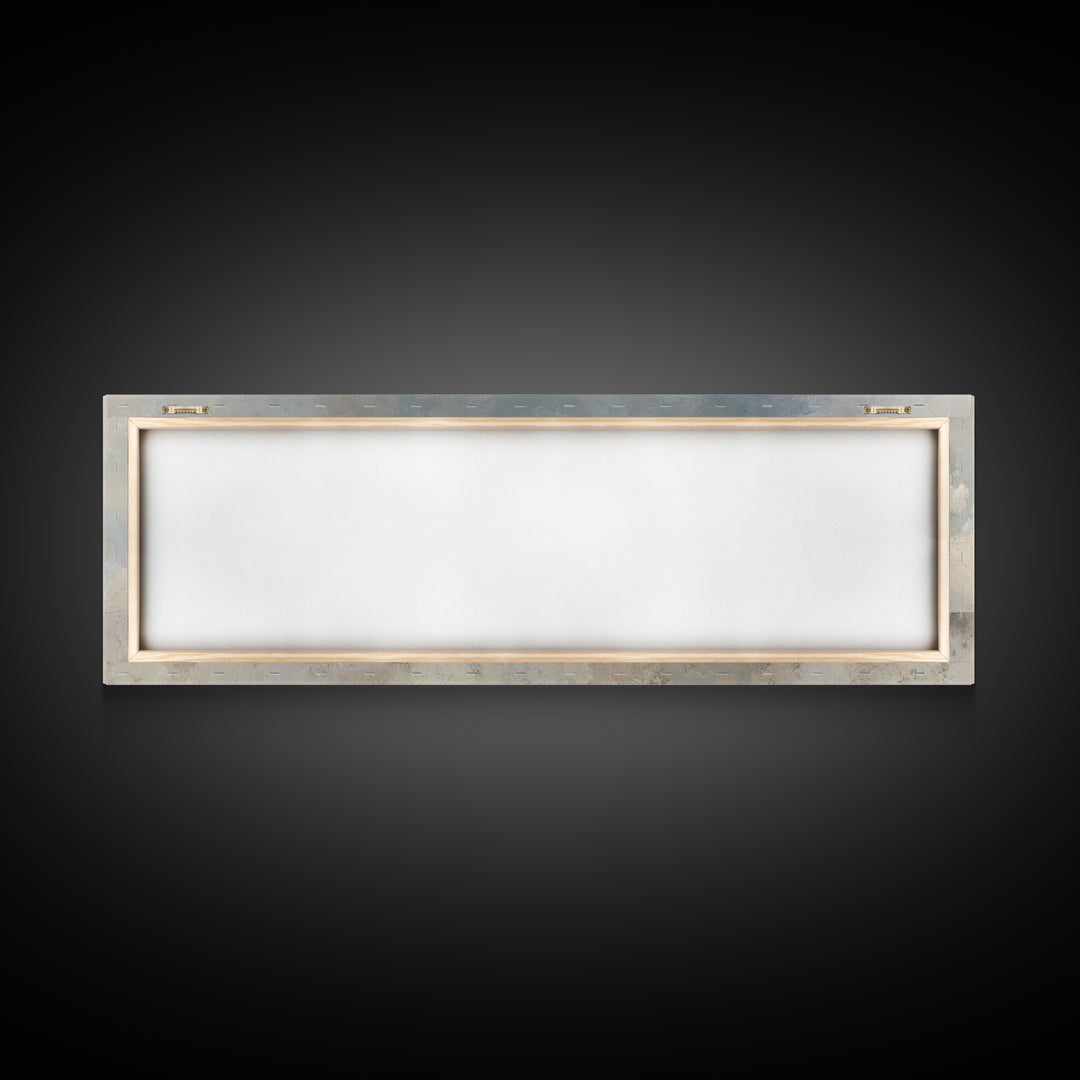 Doves Of Light | Framed Canvas Print | Christian Wall Art | Panoramic Art | Christian Art Print | Christmas Art | Minimalist Christian Art
