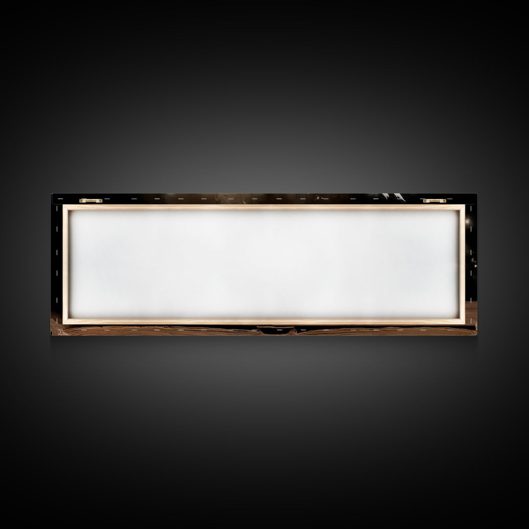 Holy Fire Light, Framed Canvas Print, Panoramic Frame, Christian Art Canvas, Moody Christian Art, Christian Christmas Decor, Christian Wall