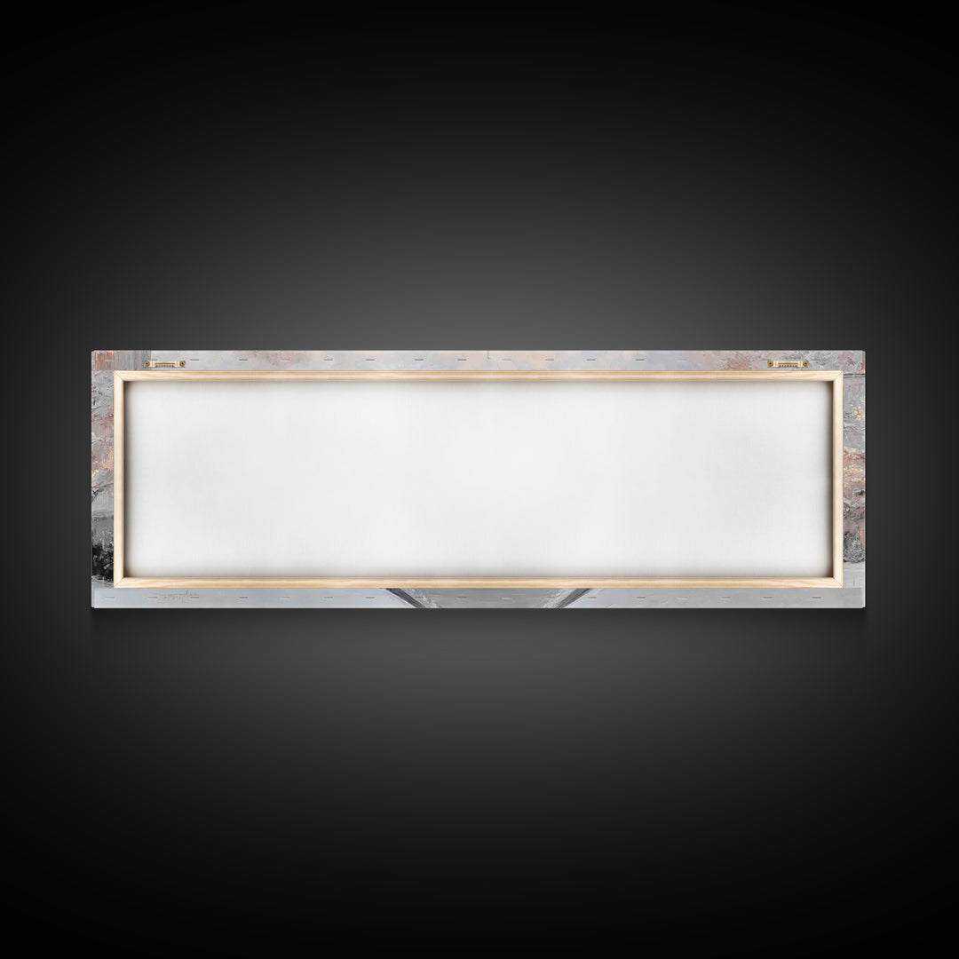 Evening Cathedral Light, Framed Canvas Print, Christian Wall Art, Panoramic Art, Christian Painting, Christmas Art, Framed Christian Art