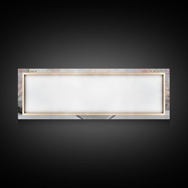 Evening Cathedral Light, Framed Canvas Print, Christian Wall Art, Panoramic Art, Christian Painting, Christmas Art, Framed Christian Art