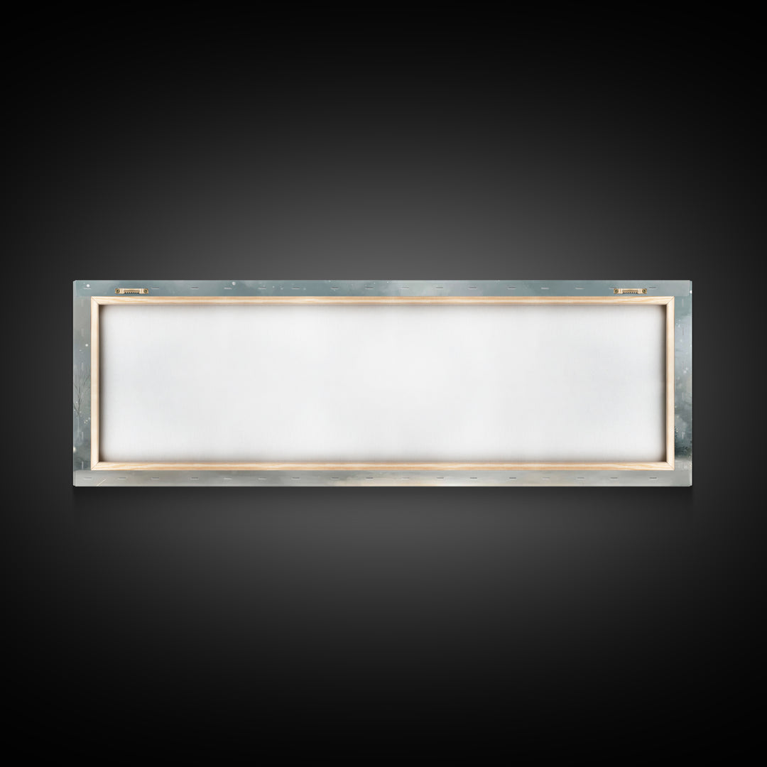 Light Of The Chapel – Framed Canvas Print – Christian Wall Art – Panoramic Painting – Christmas Art – Christian Art Canvas – Christian Deco