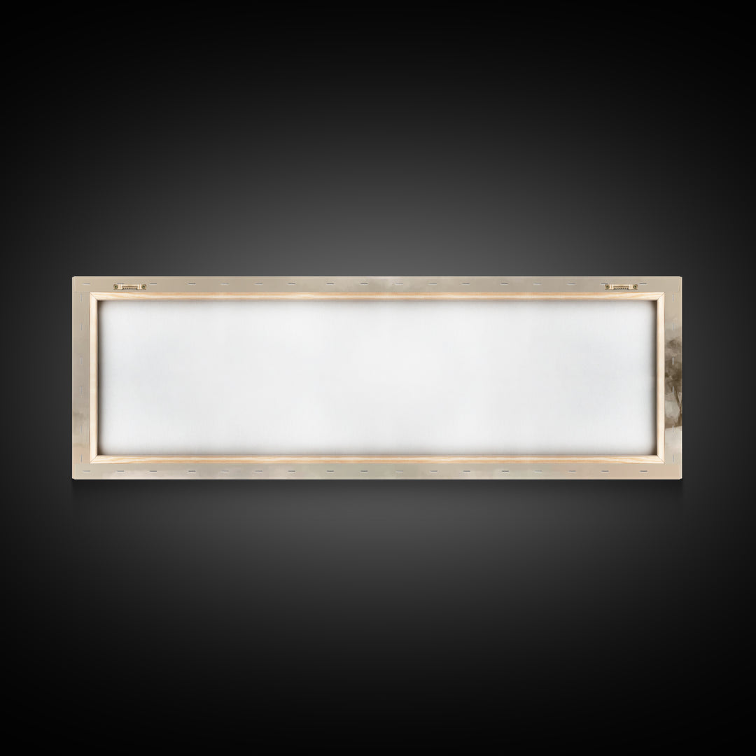 Hearthside Gathering – Framed Canvas Print – Christian Wall Art – Panoramic Painting – Christmas Art – Christian Art Canvas – Christian Gif
