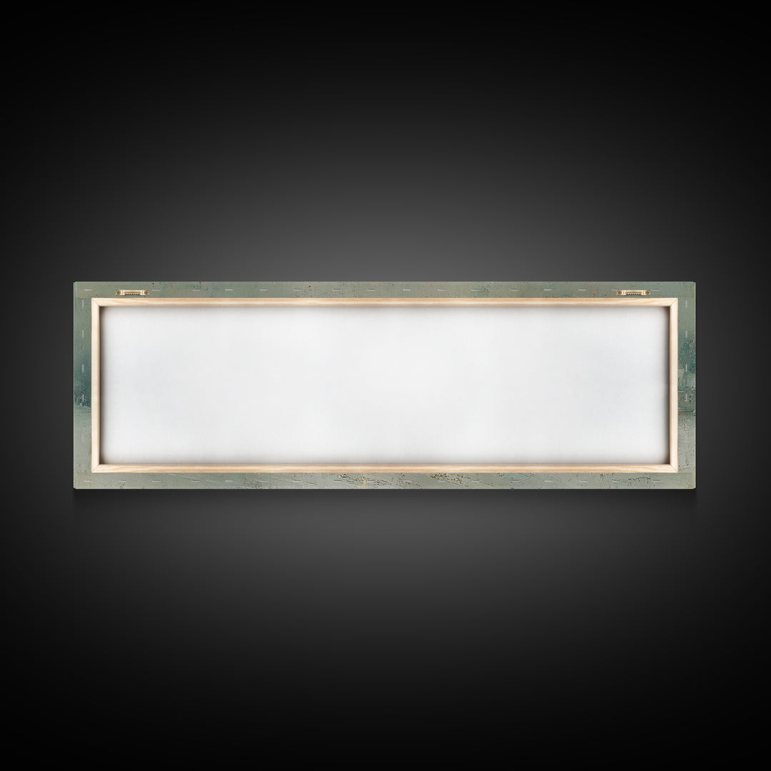 Winter Lane Joy, Framed Canvas Print, Christian Art Canvas, Panoramic Wall Art, Christmas Art Prints, Christian Decor, Moody Christian Art
