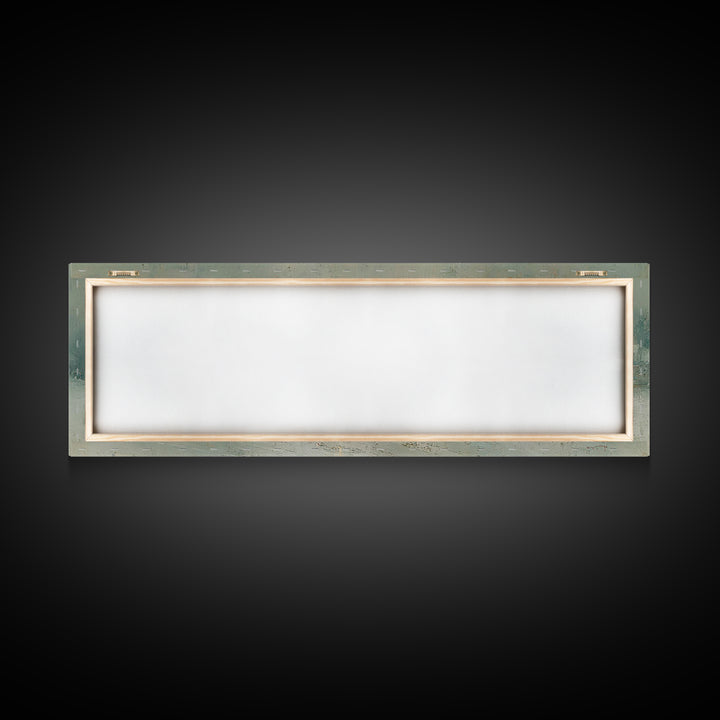 Winter Lane Joy, Framed Canvas Print, Christian Art Canvas, Panoramic Wall Art, Christmas Art Prints, Christian Decor, Moody Christian Art