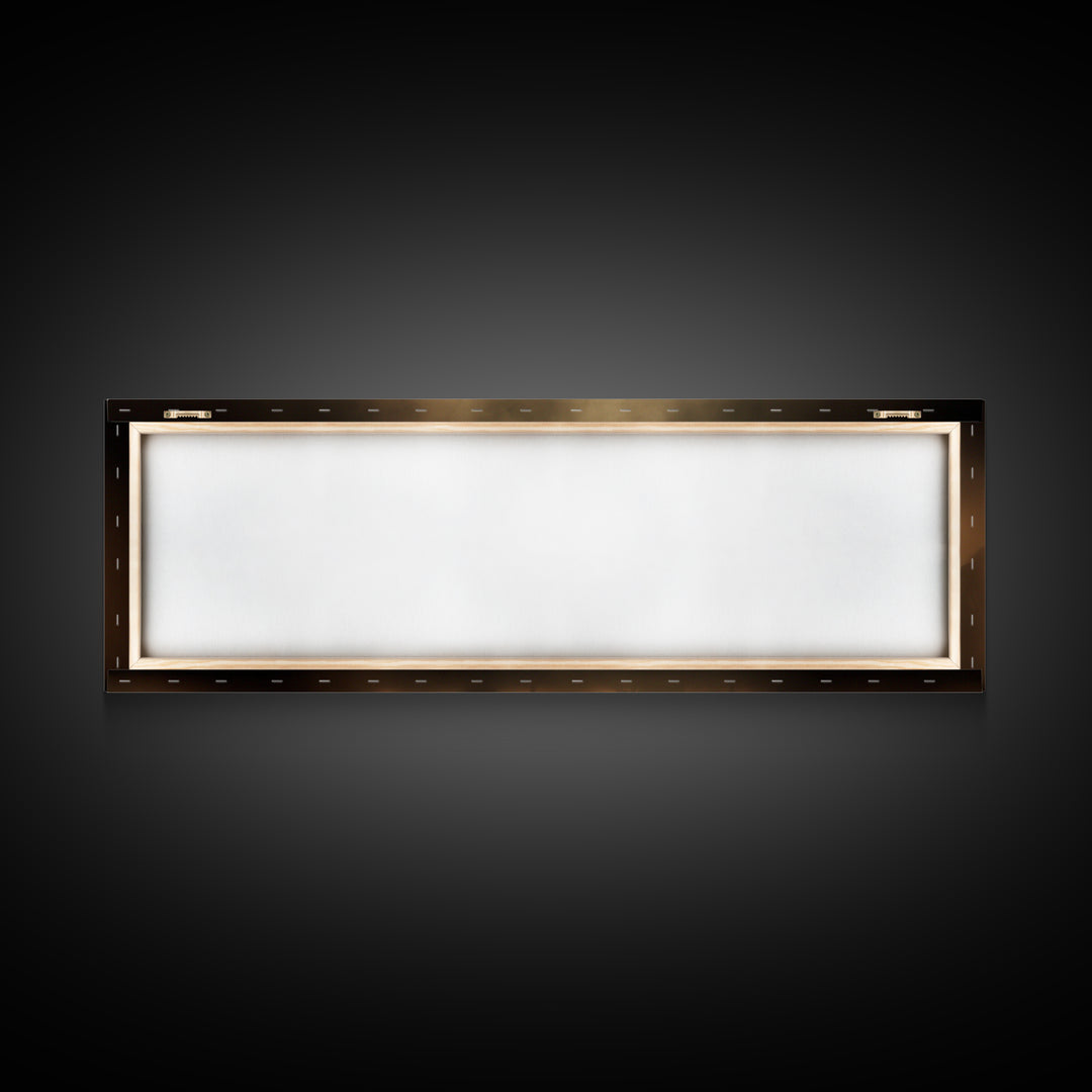 Sacred Supper Haze | Framed Canvas Print | Christian Art Canvas | Jesus Painting | Moody Christian Art | Panoramic Art | Christian Wall Art