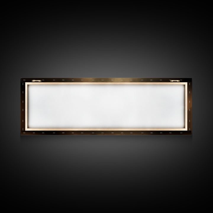 Sacred Supper Haze | Framed Canvas Print | Christian Art Canvas | Jesus Painting | Moody Christian Art | Panoramic Art | Christian Wall Art
