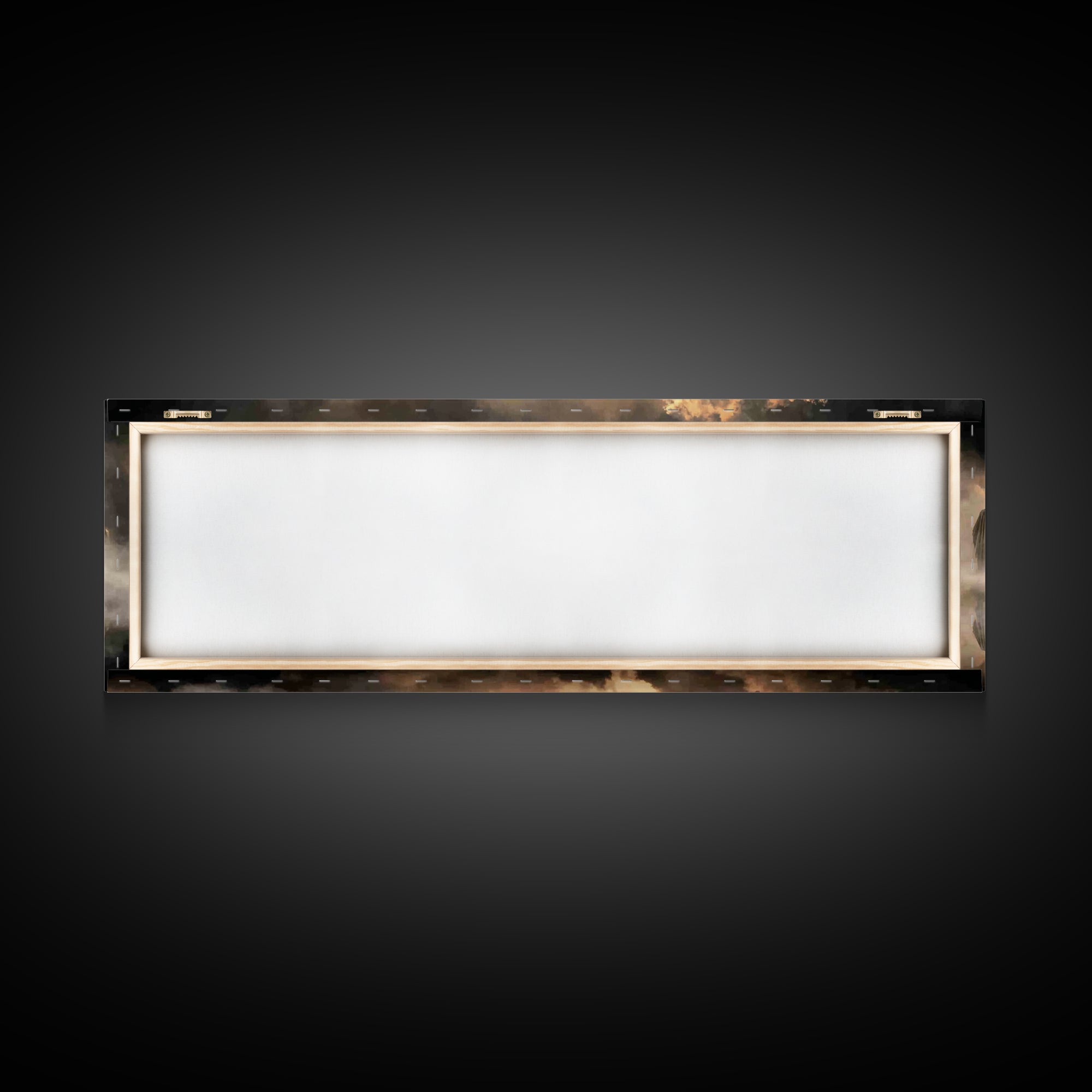 Heavenly Gathering Light – Framed Canvas Print – Christian Christmas Art – Christian Art Work – Panoramic Frame – Large Jesus Wall Art – Ch