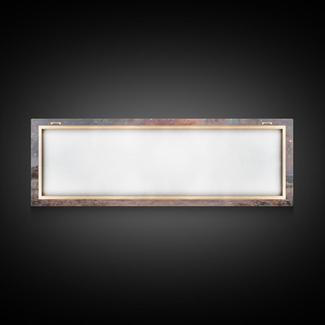 Starlit Sanctuary, Framed Canvas Print, Panoramic Print, Christian Wall Art, Christian Art Canvas, Christmas Art, Jesus Painting