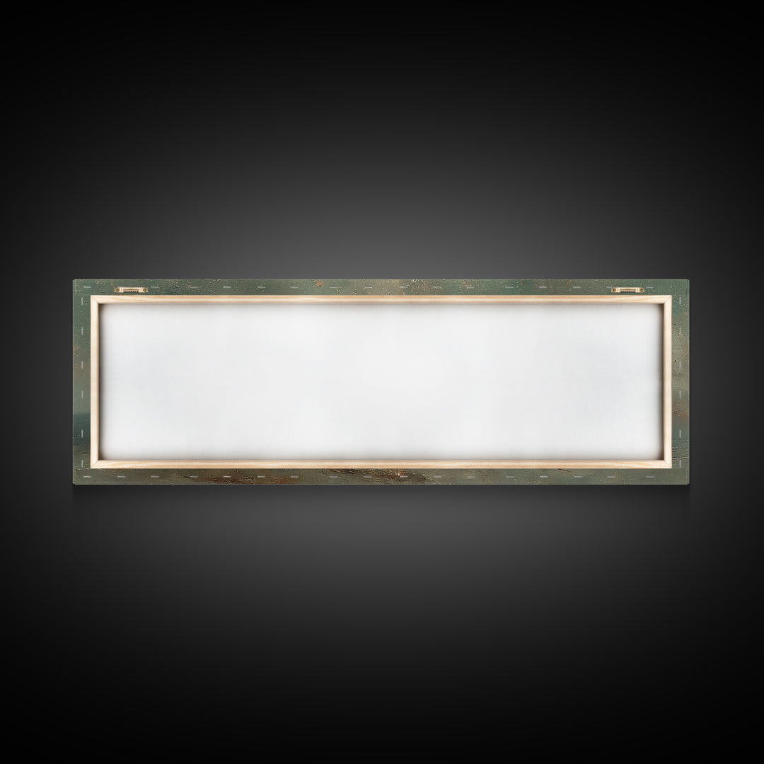 Heavenly Night Light, Framed Canvas Print, Christian Art Canvas, Panoramic Wall Art, Christian Christmas Art, Christian Wall Art, Jesus Pai