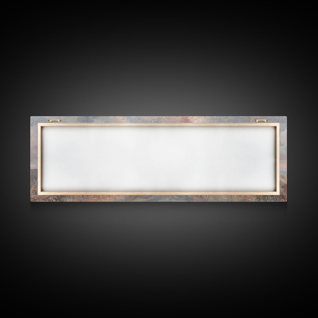 Glory In The Heights – Framed Canvas Print – Panoramic Wall Art – Christian Art Canvas – Christian Christmas Art – Jesus Painting – Christi