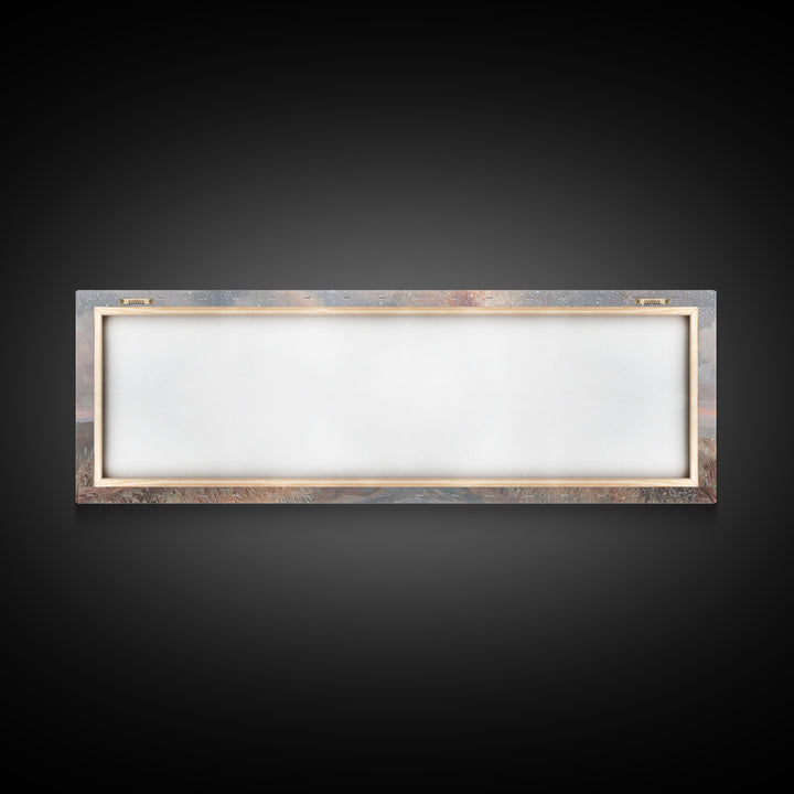 Glory In The Heights – Framed Canvas Print – Panoramic Wall Art – Christian Art Canvas – Christian Christmas Art – Jesus Painting – Christi