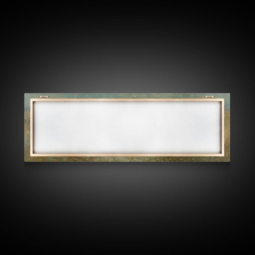 Quiet Meadow Grace, Framed Canvas Print, Christian Wall Art, Panoramic Print, Jesus Painting, Christian Christmas Art, Christian Art Canvas
