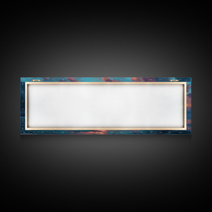 Glory In The Clouds – Framed Canvas Print – Panoramic Art – Christian Wall Art – Jesus Painting – Christian Art Canvas – Christmas Art