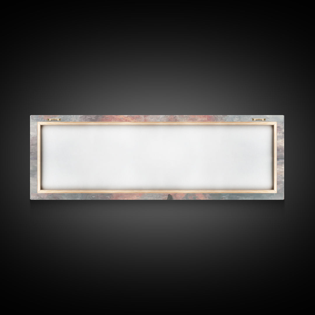Heaven’s Gentle Dawn | Framed Canvas Print | Panoramic Painting | Christian Art Canvas | Jesus Painting | Christian Wall Art | Christmas Ar