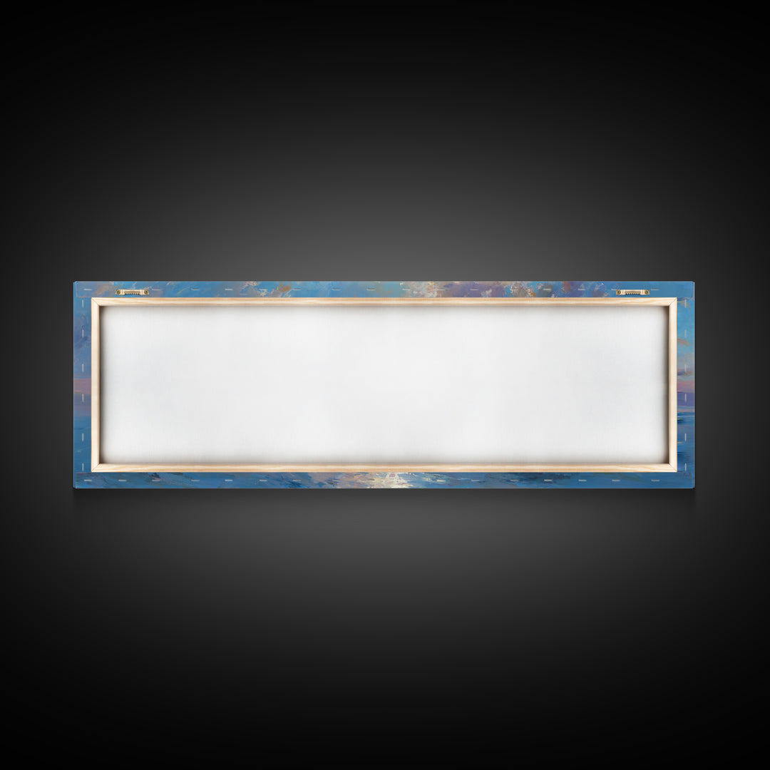 Soft Horizon Blessing – Framed Canvas Print – Panoramic Frame – Christian Art Canvas – Christian Wall Art – Jesus Painting – Christmas Art