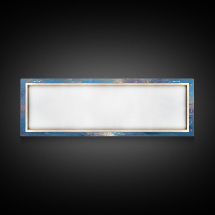 Soft Horizon Blessing – Framed Canvas Print – Panoramic Frame – Christian Art Canvas – Christian Wall Art – Jesus Painting – Christmas Art
