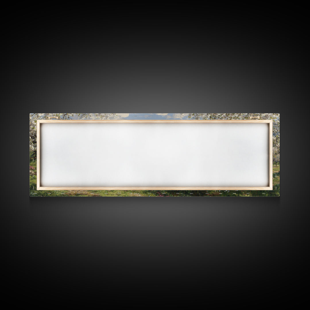 Heavenly Blossom Field – Framed Canvas Print – Christian Christmas Art – Panoramic Art – Christian Wall Art – Jesus Art Print – Christian C
