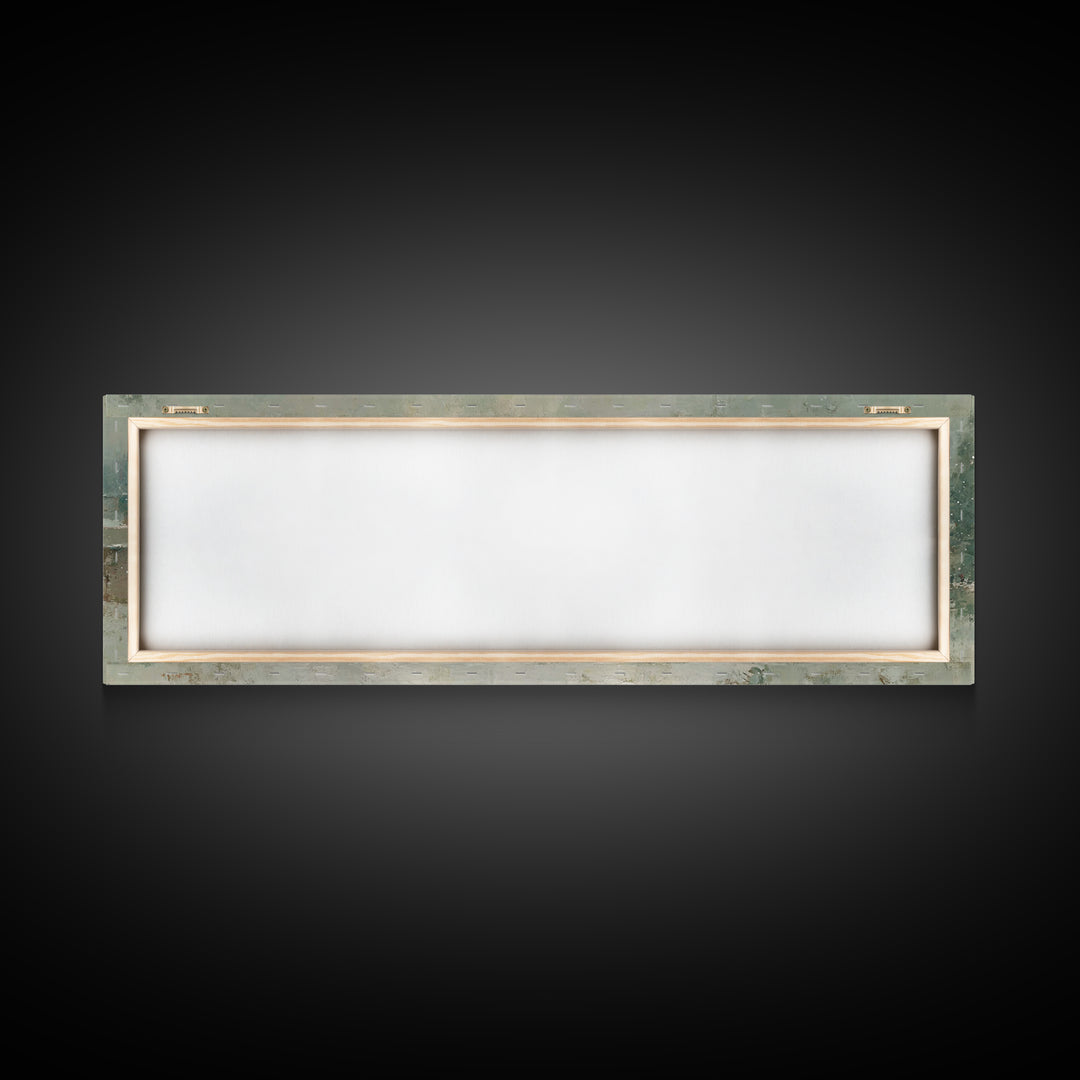 Winter Angel Blessing – Framed Canvas Print – Christian Wall Art – Panoramic Art – Christian Art Canvas – Christmas Art – Holiday Art