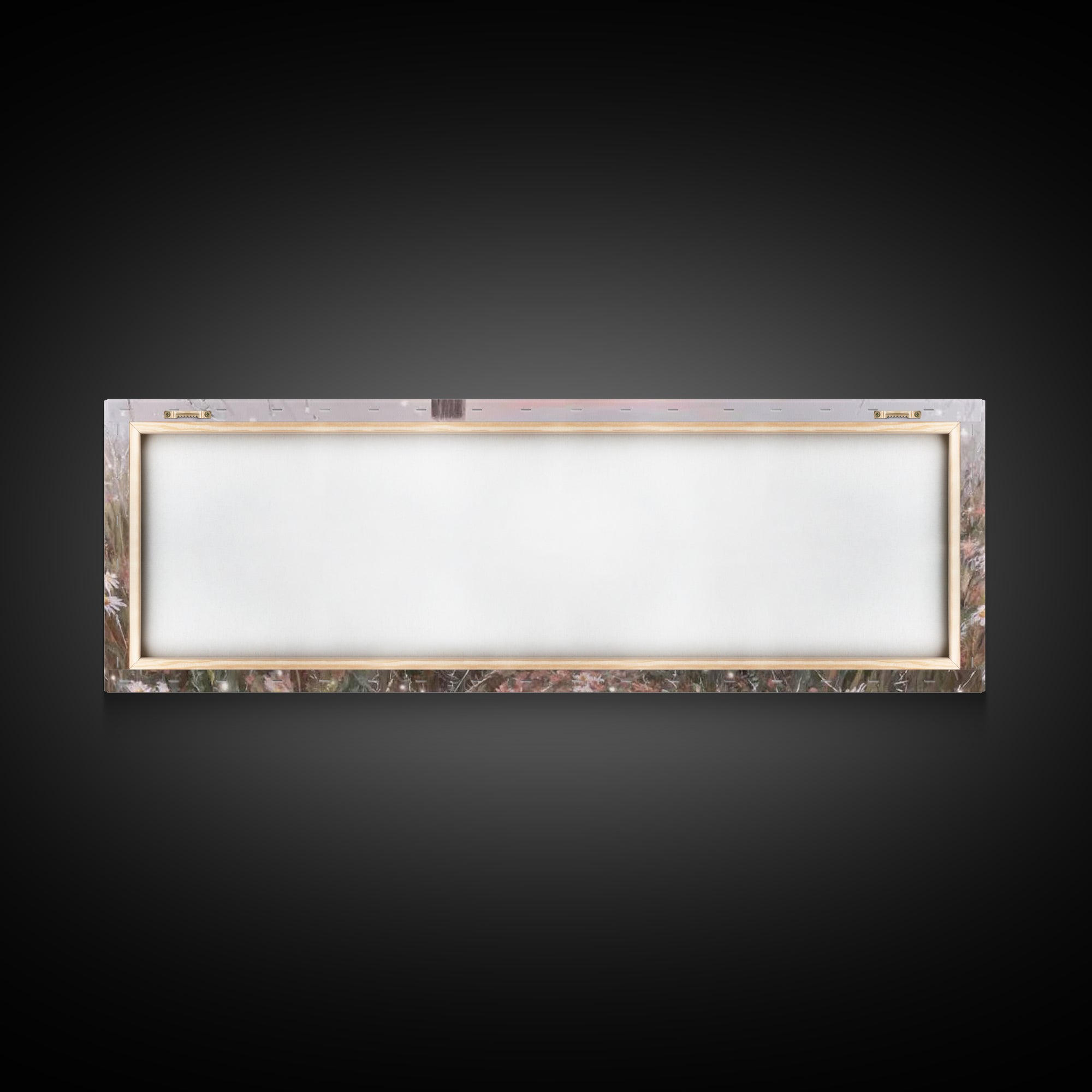 Silent Cross Meadow | Framed Canvas Print | Panoramic Wall Art | Christian Art Canvas | Subtle Christian Art | Christian Decor | Christmas