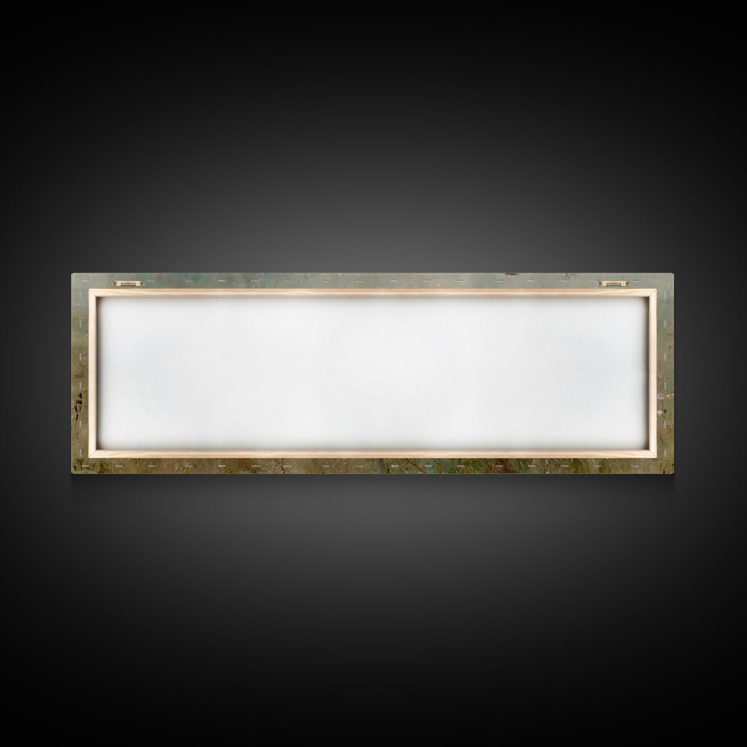 Quiet Garden Cross | Framed Canvas Print | Extra Wide Art | Christian Wall Art | Christian Art Print | Christian Christmas Decor | Modern C