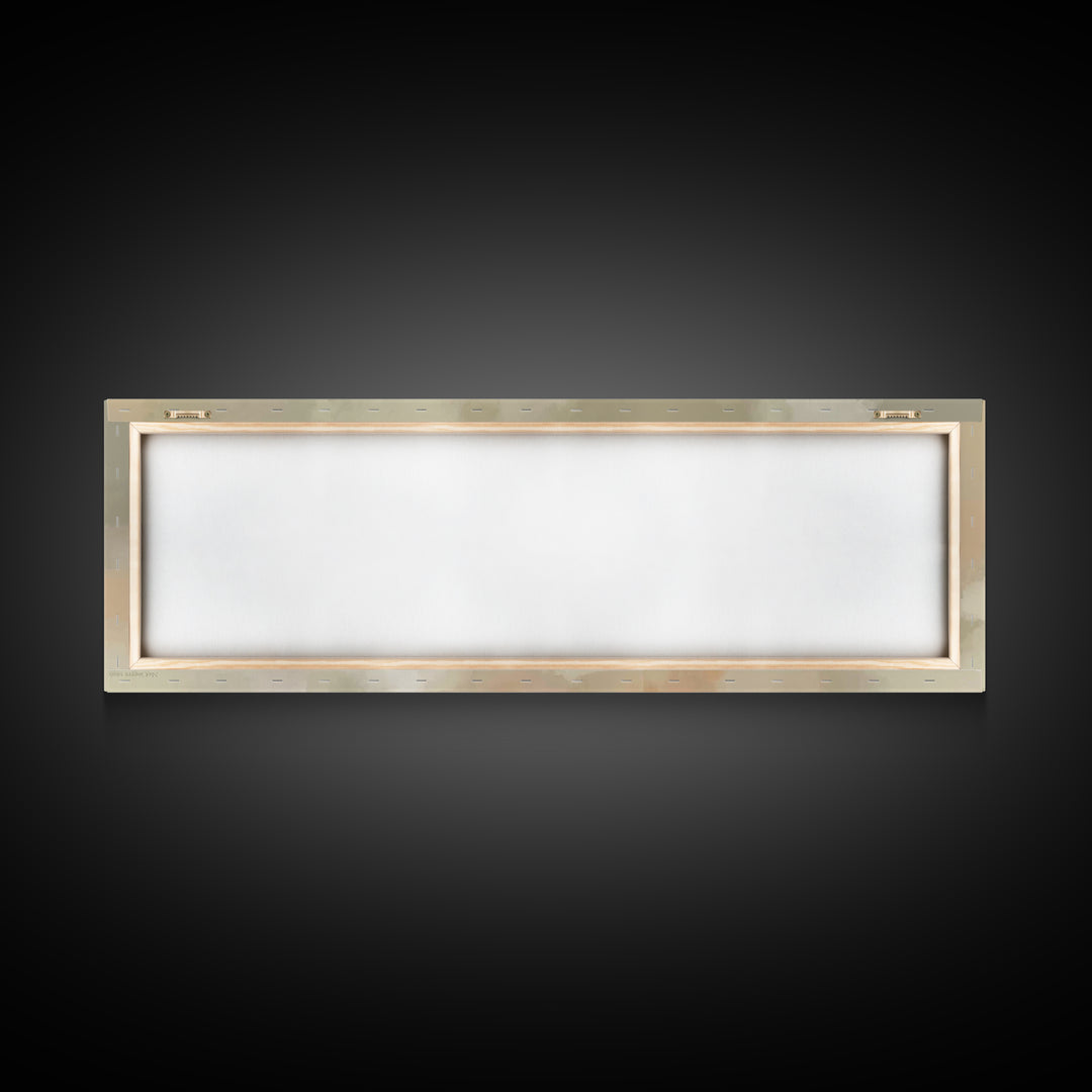 Silent Lantern Line – Framed Canvas Print – Christian Wall Art – Panoramic Painting – Christian Art Canvas – Faith Art – Christmas Art