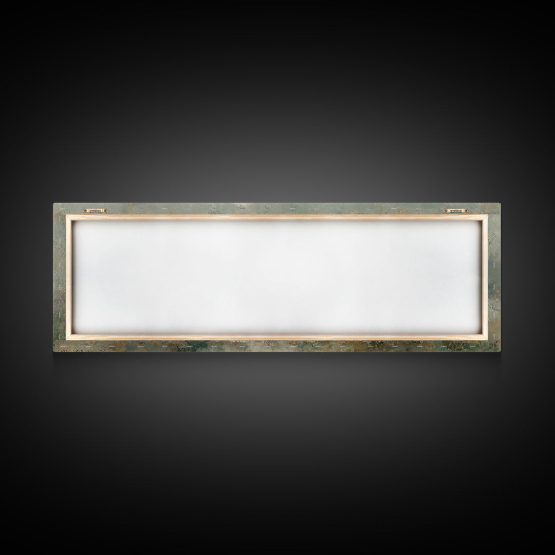 Angelic Proclamation | Framed Canvas Print | Christian Art Canvas | Panoramic Wall Art | Christian Painting | Christmas Art | Christian Dec