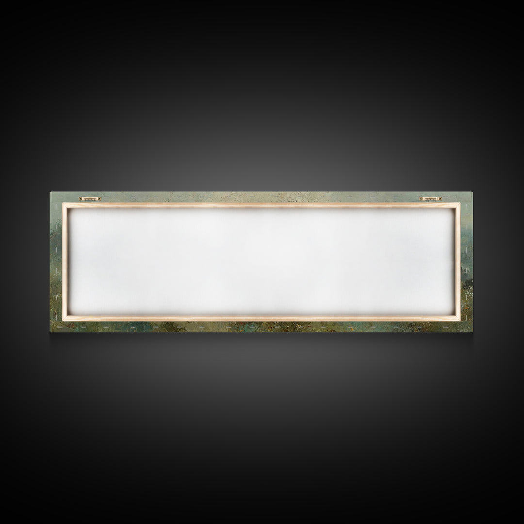 Twilight Assembly | Framed Canvas Print | Christian Wall Art | Christian Art Print | Panoramic Art | Christmas Art | Christian Decor