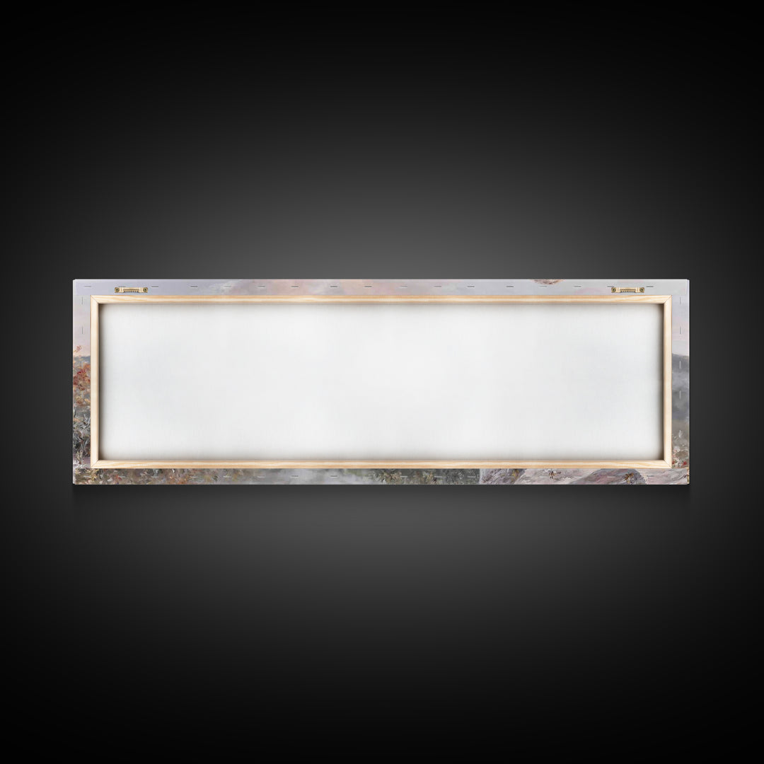 Valley Of Stillness – Framed Canvas Print – Panoramic Painting – Christian Art – Christian Wall Art – Christian Canvas – Christmas Art