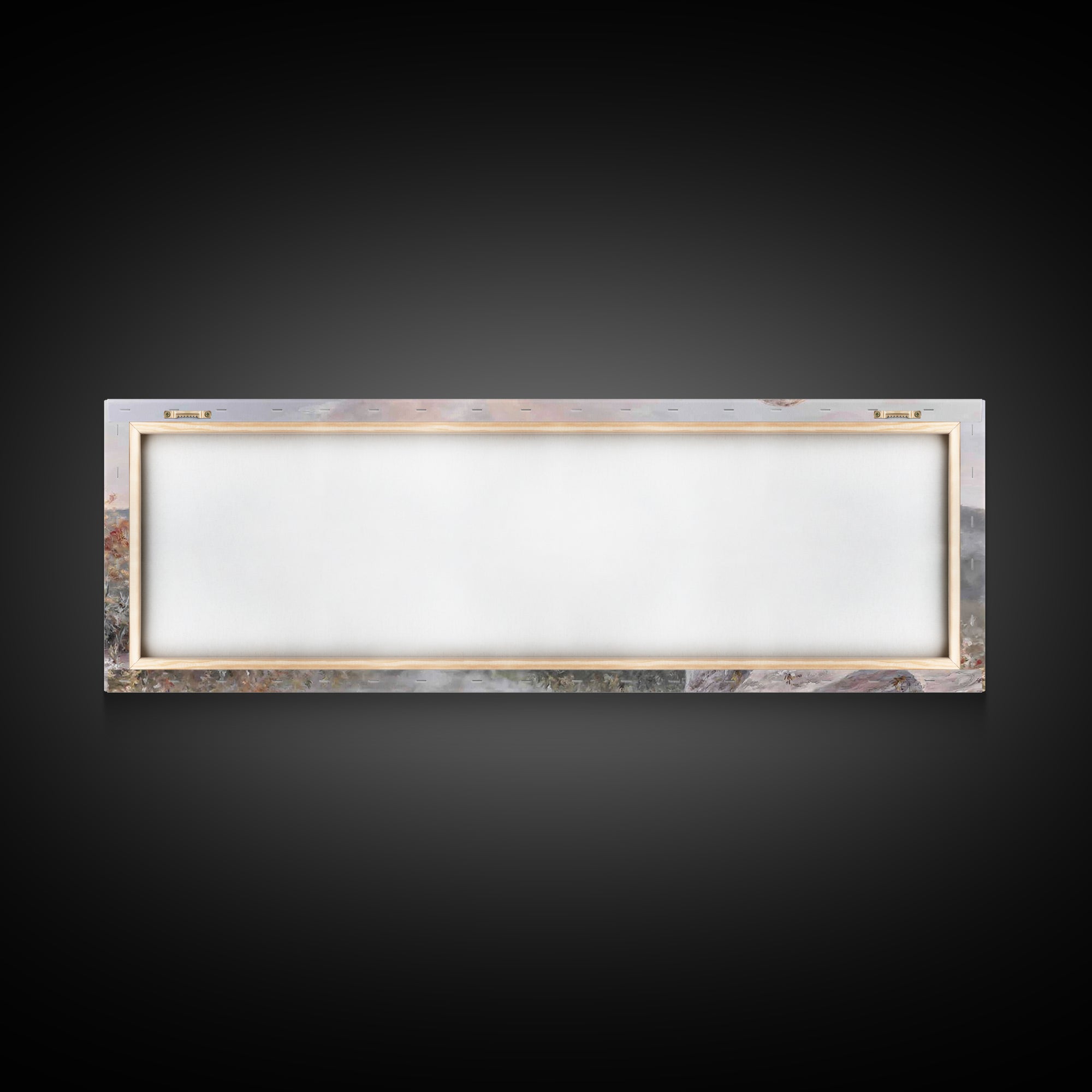 Valley Of Stillness – Framed Canvas Print – Panoramic Painting – Christian Art – Christian Wall Art – Christian Canvas – Christmas Art