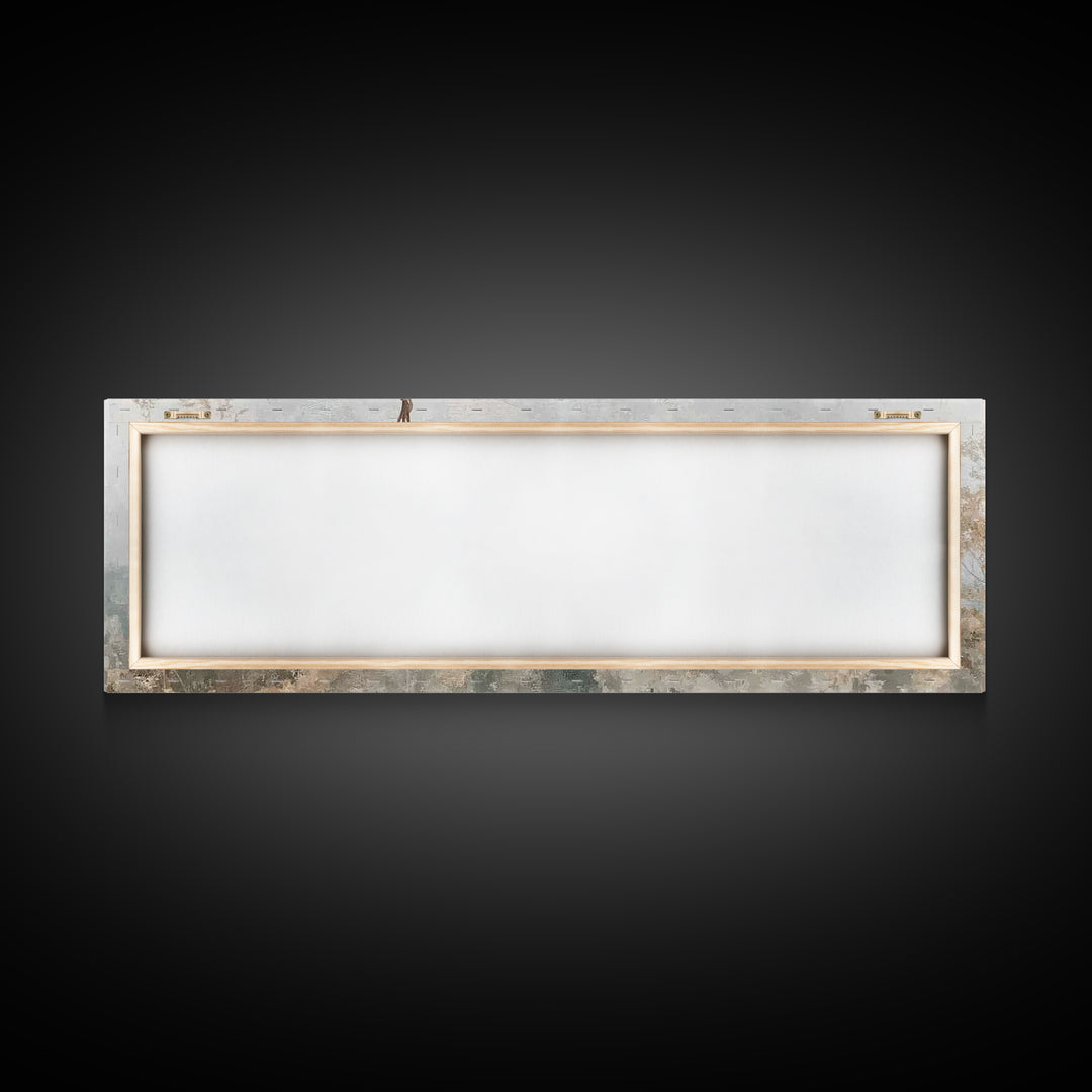 Silent Bell Echoes, Framed Canvas Print, Christian Art Canvas, Panoramic Painting, Christian Wall Art, Christian Painting, Christmas Art, v