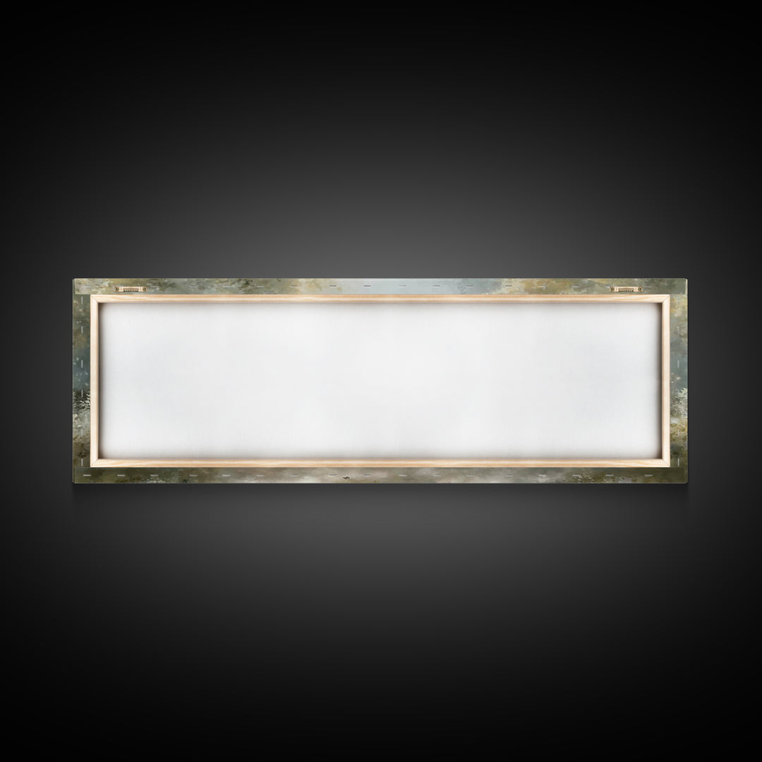 Heavenly Scripture Glow, Framed Canvas Print, Panoramic Wall Art, Christian Art Canvas, Christian Painting, Christian Wall Art, Christmas A