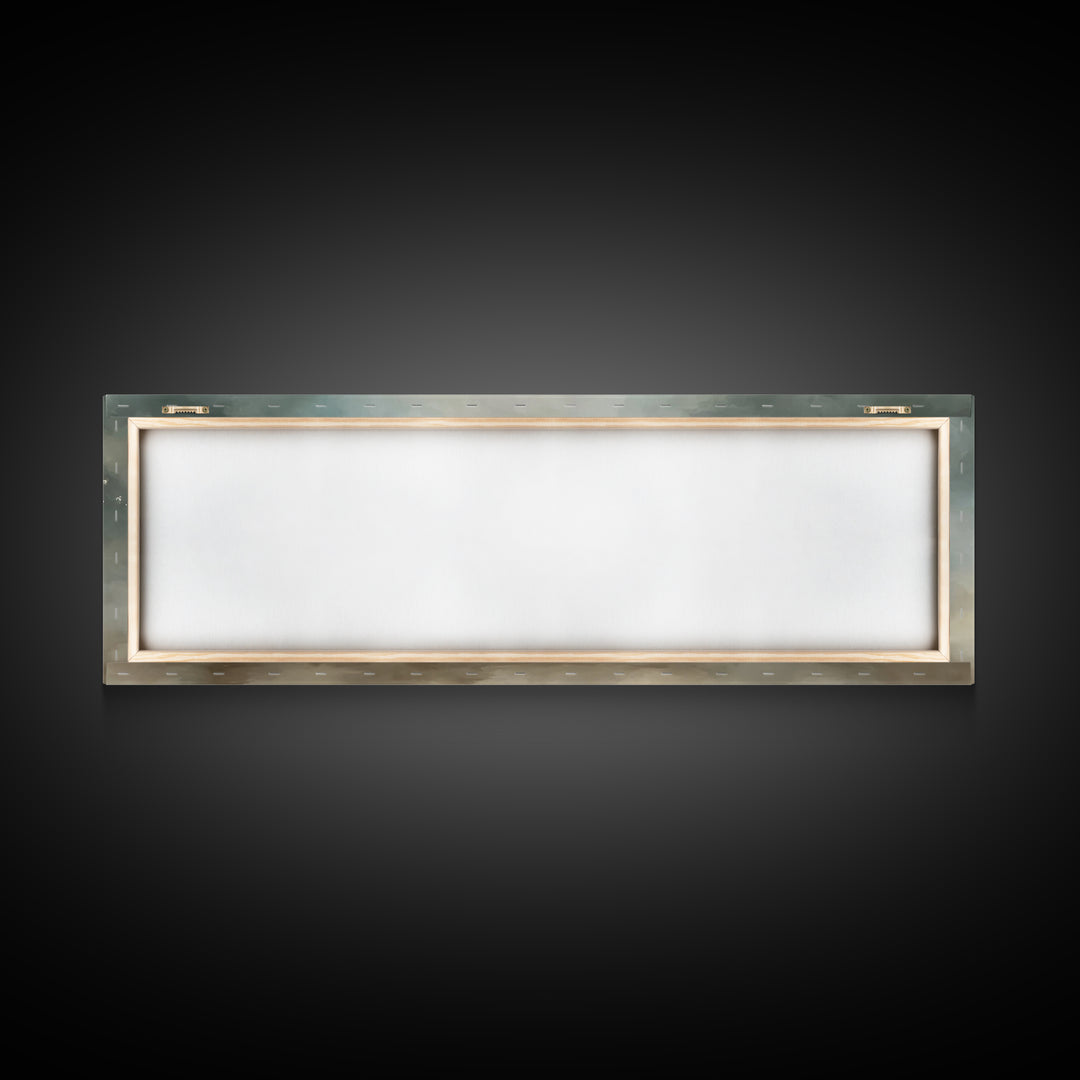 Glory Among Clouds | Framed Canvas Print | Christian Wall Art | Panoramic Art | Christian Art Canvas | Christmas Art | Modern Christian Art