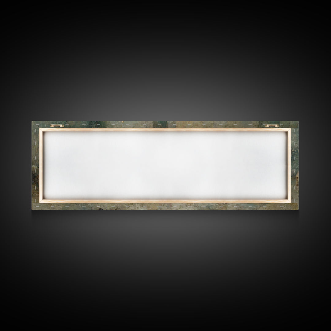 Quiet Stable Glory – Framed Canvas Print – Panoramic Art – Christian Wall Art – Christmas Wall Art – Christian Art Canvas – Vintage Christi