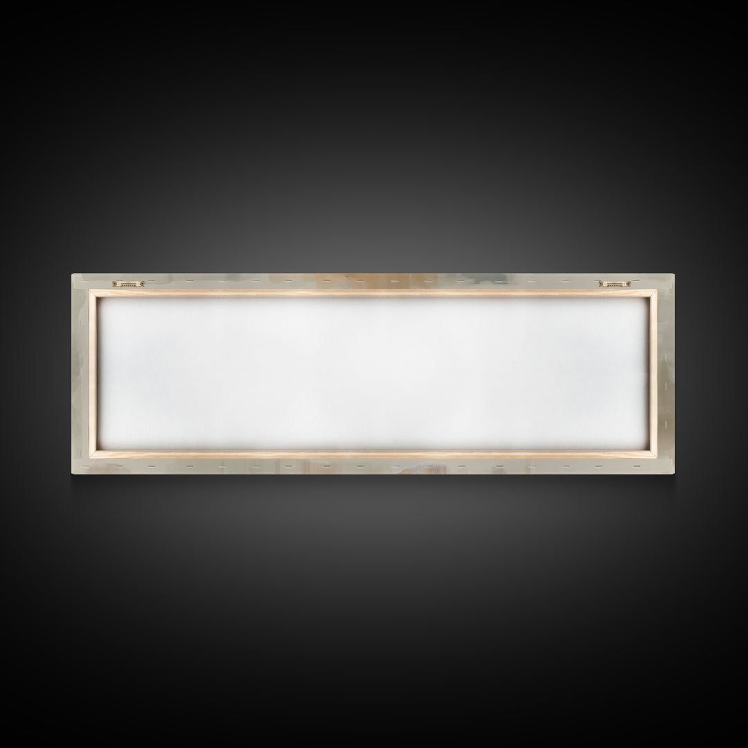 Soft Manger Glow | Framed Canvas Print | Christmas Art | Christian Art Canvas | Panoramic Painting | Christian Wall Art | Christian Christm