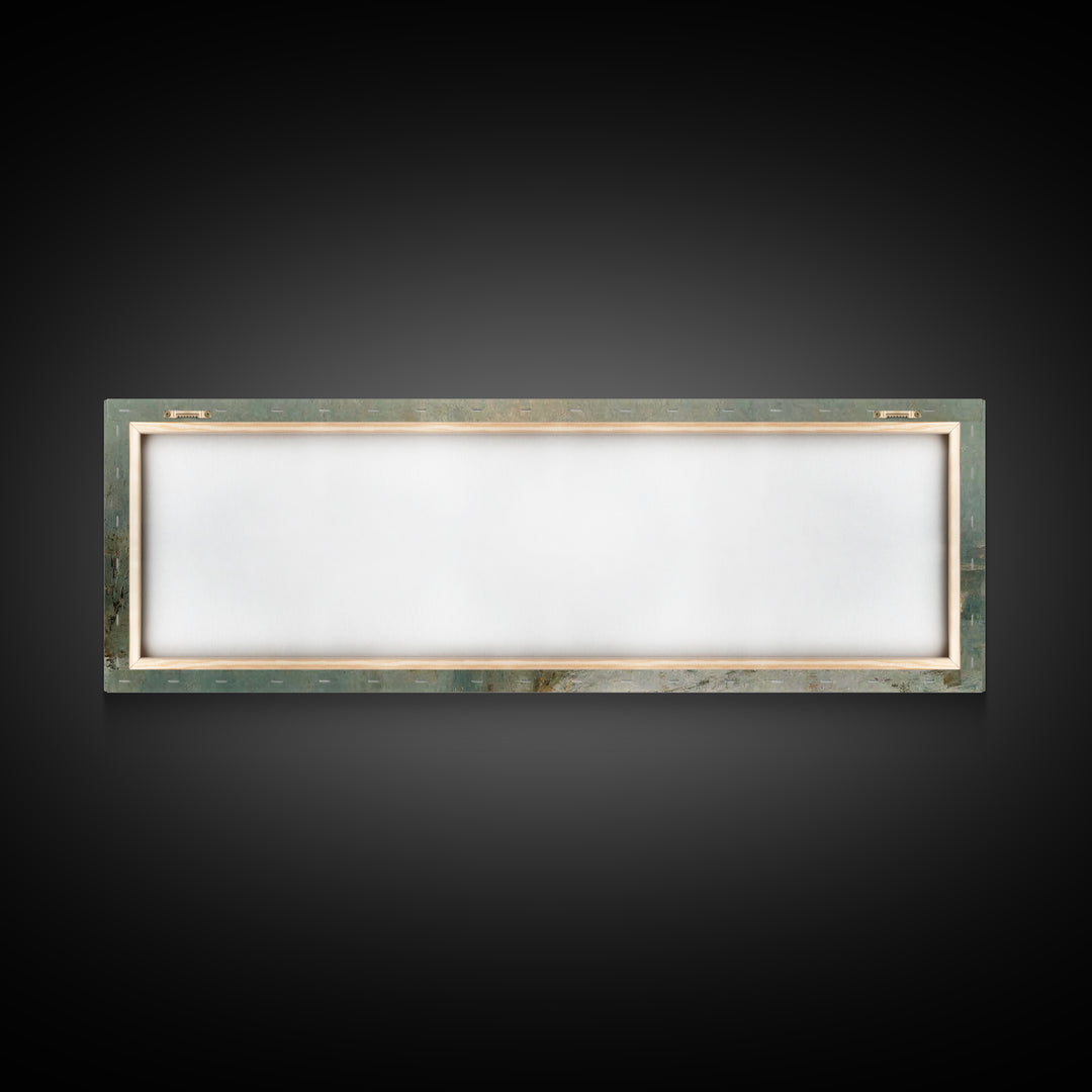Winter Chapel Glow | Framed Canvas Print | Christian Art | Christian Christmas Art | Christian Art Canvas | Panoramic Wall Art | Christian