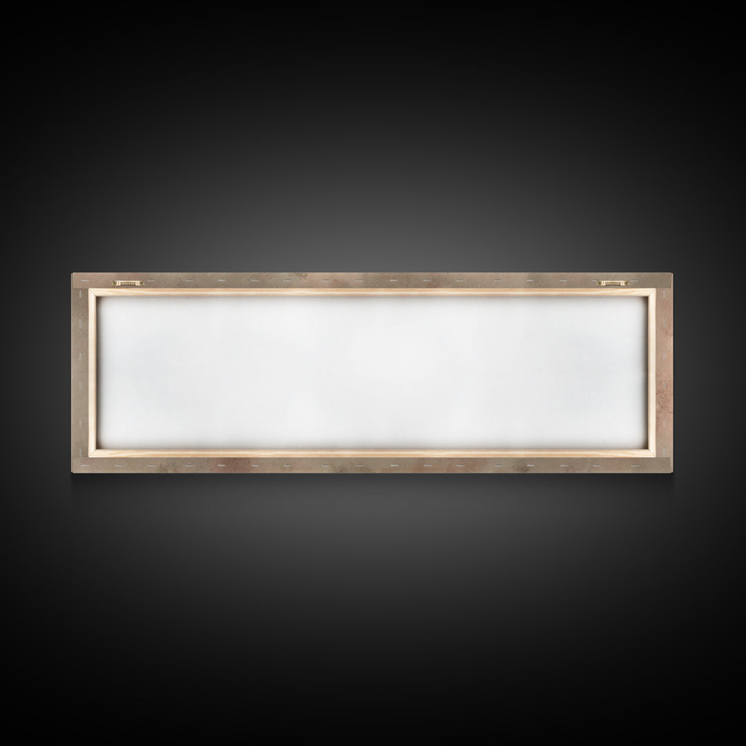 Warm Advent Glow – Framed Canvas Print – Christmas Wall Art – Christian Art Painting – Panoramic Wall Art – Christian Decorations – Christm