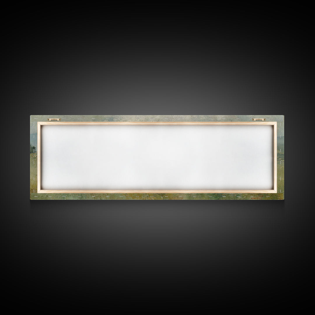 Peaceful Pasture Grace – Framed Canvas Print – Christian Wall Art – Christian Art Canvas – Panoramic Art – Christian Painting – Christian G