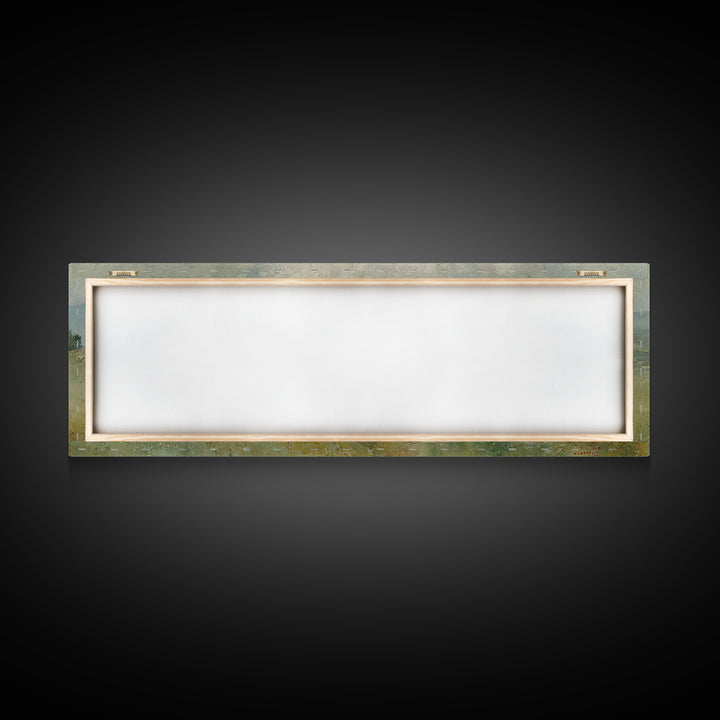 Peaceful Pasture Grace – Framed Canvas Print – Christian Wall Art – Christian Art Canvas – Panoramic Art – Christian Painting – Christian G