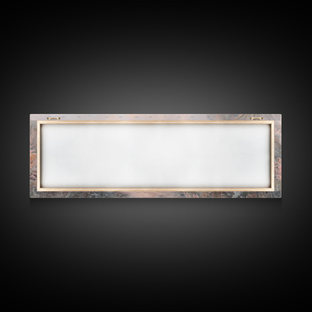 Palm Gate Welcome, Framed Canvas Print, Christian Painting, Panoramic Art, Jesus Canvas Art, Christian Christmas Art, Modern Christian Art