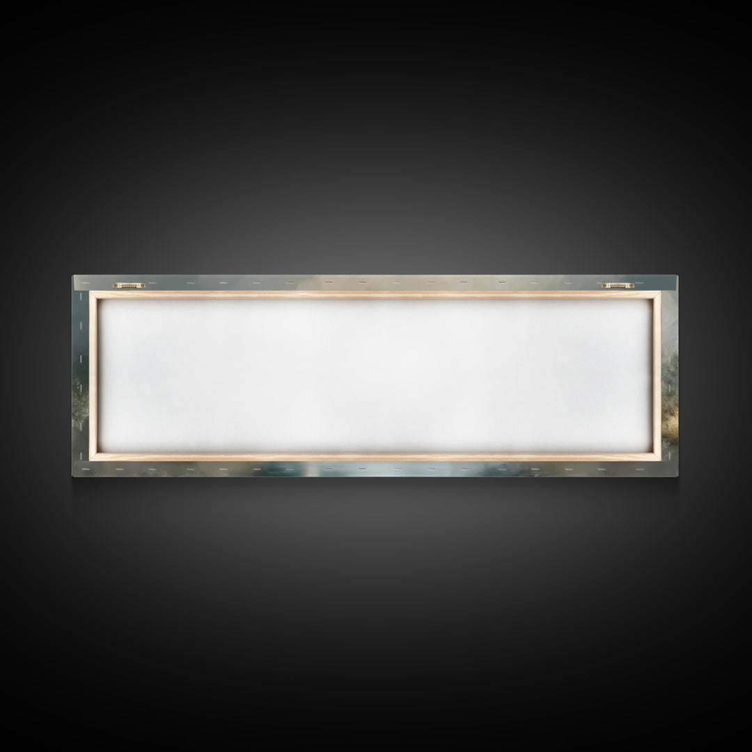 Shepherd's Quiet Path – Framed Canvas Print – Panoramic Frame – Jesus Painting – Christian Art Canvas – Christian Wall Art