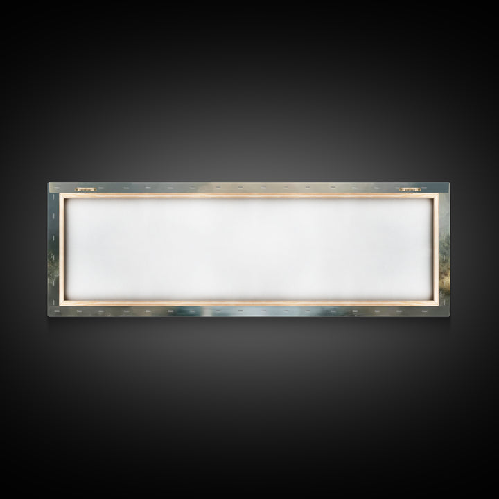 Shepherd's Quiet Path – Framed Canvas Print – Panoramic Frame – Jesus Painting – Christian Art Canvas – Christian Wall Art
