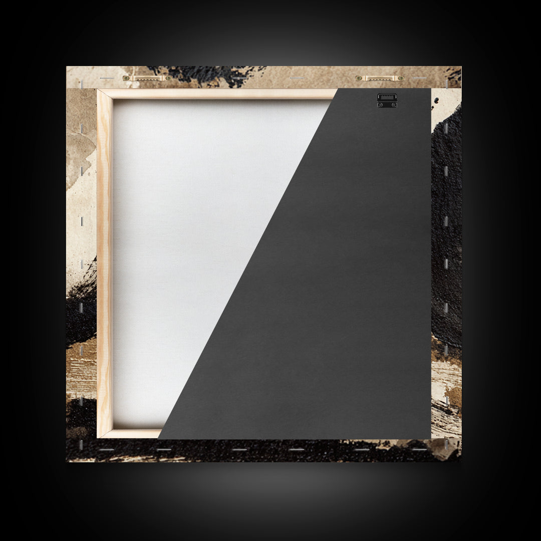 Expressive Musical Rhythm Painted as Ink Strokes Canvas Print, Calligraphy Art, Digital Download Art, Living Room Decor, Script, CAL-1x1-72